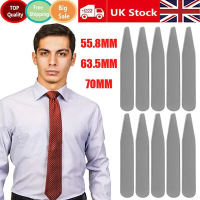 10pcs 2.2'' 2.5'' 2.75'' Stainless Steel Shirt Dress Collar Stays Bone Stiffener • £5.35