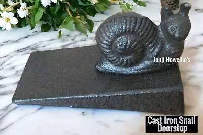 Cast Iron Snail Door Stop Heavy Metal Wedge Door Stopper Snails Garden Creature • £10.90