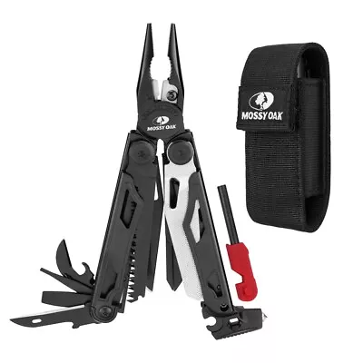 MOSSY OAK 19-in-1 Stainless Steel Multi Tool Plier Folding Pocket Survival Tools • $37.99