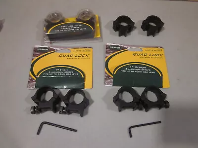 Lot Of 4 Weaver Quad Lock Scope Ring Mounts 49046 49047 49063 • $49.99