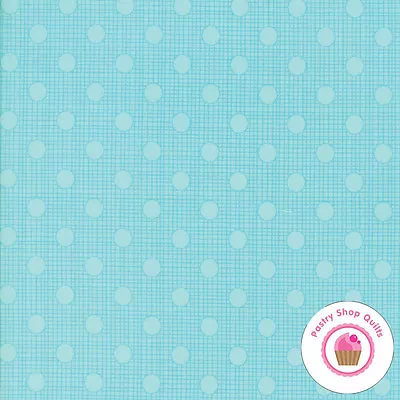 WING And LEAF Robins Egg Blue Dots 10067 14 Gina Martin & Moda QUILT FABRIC • $5.75