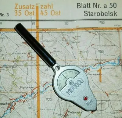 German Wwii Map Distance Measurer To Wehrmacht Map Case - Repro • $14.99