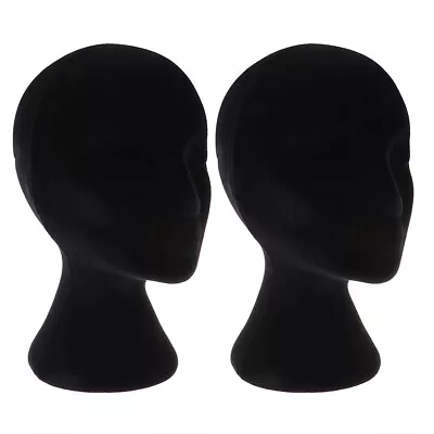 2x Female Styrofoam Foam Mannequin Manikin Head Model Wig Glasses Display Stands • $25.44