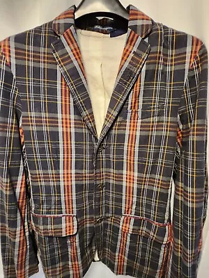 Vintage Polo Ralph Lauren  Madras Plaid  Blazer Jacket Size 42R • $75.77