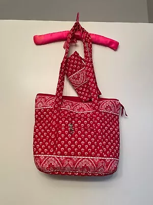 Vera Bradley Nantucket Red Tote And Makeup Bag • $19