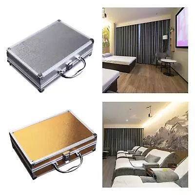 Makeup Carrying Case Aluminum Storage Box Aluminum Toolboxes Nail Varnish • £30.34