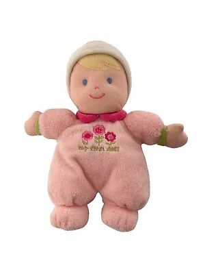 Carter's Just One Year Pink My First Doll Plush Blonde Blue Eyes Lovey Flowers • $24.95