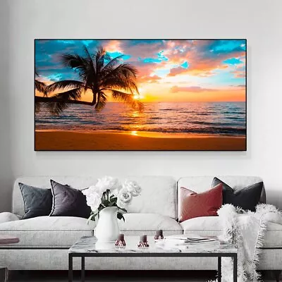 Sea Beach Canvas Painting Wall Poster Landscape Canvas Wall Art Printed Painting • $26.31