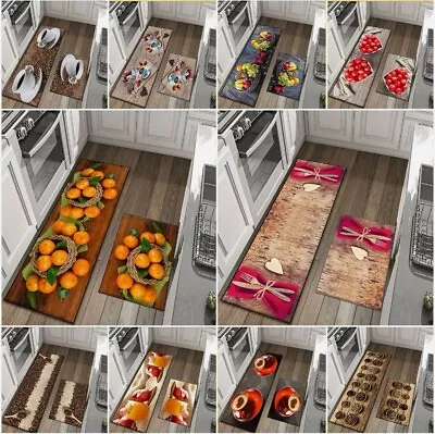 3D Print Fruit Kitchen Mat Washable Rugs Hallway Runner Non Slip Floor Door Mat • £10.99