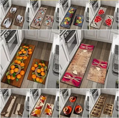 3D Print Fruit Kitchen Mat Washable Rugs Hallway Runner Non Slip Floor Door Mat • £9.98