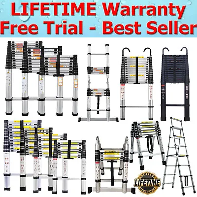 Multi Purpose Aluminum Telescopic Ladder Heavy Duty Folding Extension Step Home • $62.80