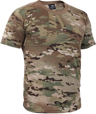 OCP Multicam Camo T-Shirt Military Tee Army Short Sleeve Cotton Crew Neck • $41.99