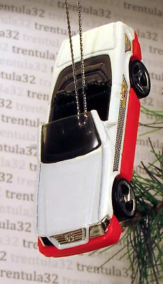 MERCEDES BENZ 500 SL Convertible White Red Black CHRISTMAS TREE ORNAMENT Xmas • $10.99