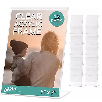 Pbf 5x7 Acrylic Sign Holder | 5 X 7 Vertical Stand Up Slanted Sign Holder | A... • $36.01