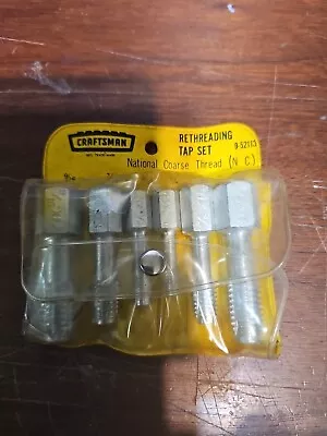 Vintage Craftsman Rethreading Tap Set  Course Thread # 52113. Hardly Used  • $19.99