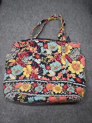 Vera Bradley Go Round Tote In Happy Snails Floral Colorful Pre-Owned • $37.50
