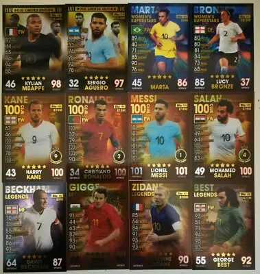Topps Match Attax 101 2019 Legends Limited Editions 100 All Cards 1 To 192 • £0.99