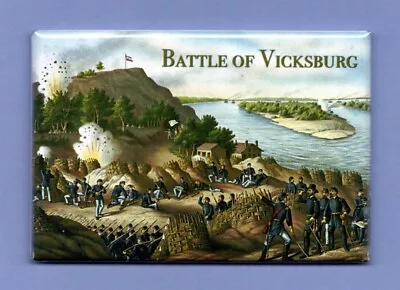BATTLE OF VICKSBURG *2x3 FRIDGE MAGNET* CIVIL WAR NORTH SOUTH MISSISSIPPI RIVER • $8.95