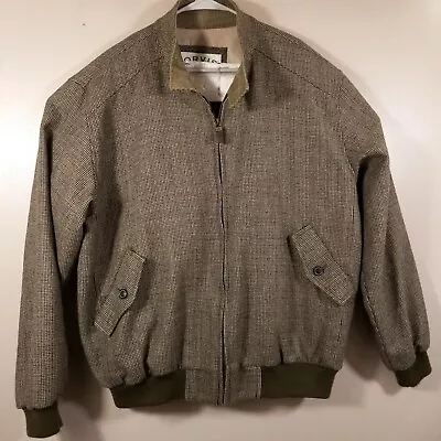 Orvis Tweed Wool Bomber Type Jacket Men's Large Sporting Corduroy Collar • $49.99