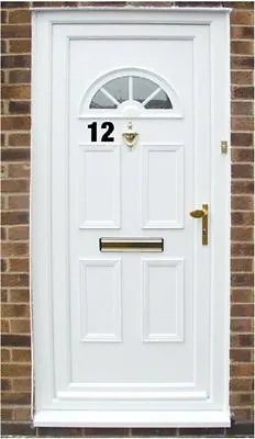 £1 • Buy Sticky Self Adhesive Door Numbers Stickers 4  Black NUMBERS... House Numbers