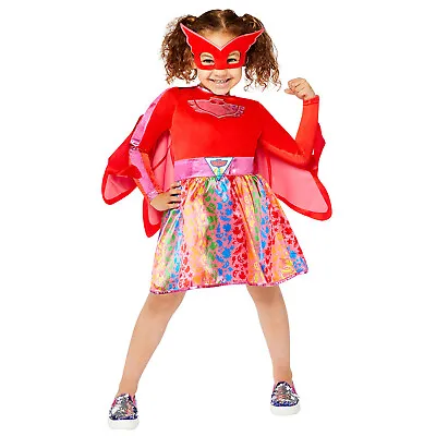 £18.99 • Buy Girls PJ Masks Rainbow Owlette Fancy Costume Dress + Lenticular Badge Superhero