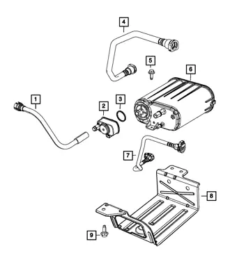 New Genuine Mopar Hose Canister To Natural Vacuum OE 52059787AC • $119.82