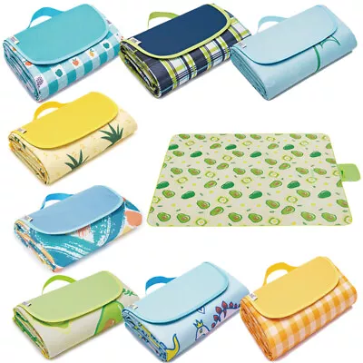 Large Picnic Blanket Waterproof Family Travel Outdoor Beach Camping Mat Rug • £12.99