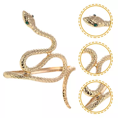 Snake Arm Cuff Upper Arm Bracelet Statement Charm Bangle Women Jewelry • £6.69