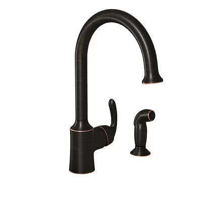 Moen 87301BRB Bayhill Mediterranean Bronze One-Handle High Arc Kitchen Faucet • $159.99