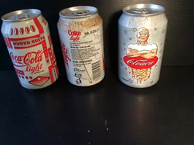 3 Different Coke Cola Diet Light  “ European Issue “ 330ml  Soft Drink  Cans A • $10