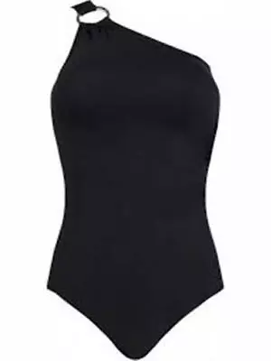 NWT MICHAEL KORS 6 Greek Goddess 1 Shoulder Underwire 1PC Swimsuit Black 116100 • $44