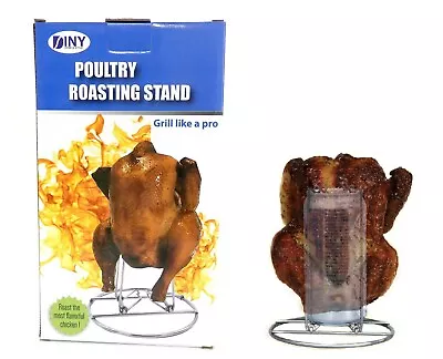 Beer Can Chicken Roaster Poultry Roasting Stand Grill Like A Pro BBQ Oven  • $9.99