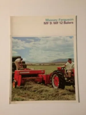 Massey-Ferguson MF 9 & 12 Baler Color Brochure 12 Pg. '65 Near-MINT 150 Tractor • $29.99