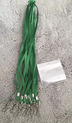 Durable Woven Lanyards With Plastic ID/CARD/information Wallet In Green • £2.30