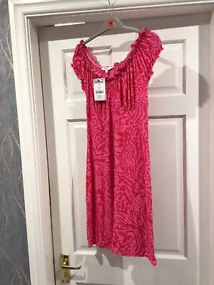 BNWT NEXT Pink Mix Stretchy Off Shoulder Dress Size 10 Cost £24 • £5.99