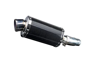 Delkevic Slip On Kawasaki Ninja 250R EX250 9  Carbon Oval Muffler Exhaust 08-12 • $283.99