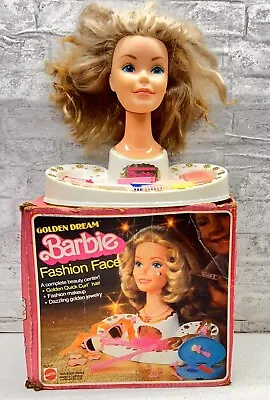 Mattel BARBIE Vintage GOLDEN DREAM Fashion Face 1980 STYLING HEAD With Box • $24.99