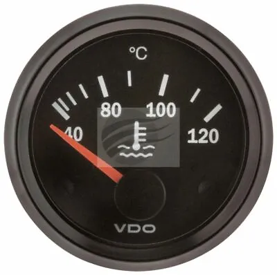 VDO COCKPT VISION WATER TEMP GAUGE ELECTRIC 40 -120c 24V 52mm • $88