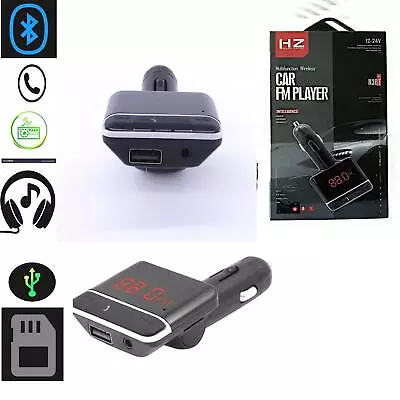 Wireless Bluetooth Car FM Transmitter MP3 Player USB Charger Handsfree Kit • £5.99