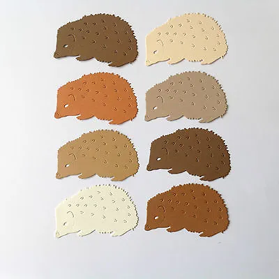 Hedgehog Die Cuts - Assorted Colours In Sets Of 8 • £2.25