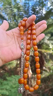 Amber Bakelite Rosary Prayer Worry Beads Tasbih Tasbeeh تسبيح Masbaha مسبحة • $55.45