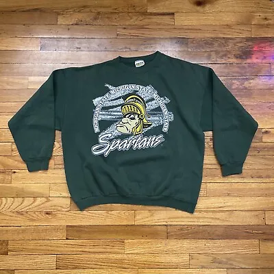 90’s Vintage Michigan State Spartans Graphic Crewneck Sweatshirt Size XL Used • $40