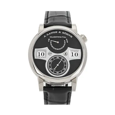 A. Lange & Sohne Zeitwerk Manual Wind White Gold Mens Strap Watch 140.029 • $69950