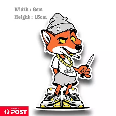 Fox With Knife - Thug Life Animal Funny  Decal Sticker • $6.85