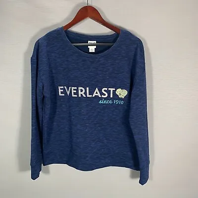 Everlast Sweatshirt Mens Medium Blue Stretch Crew Neck Gym Workout Pullover • $14.99