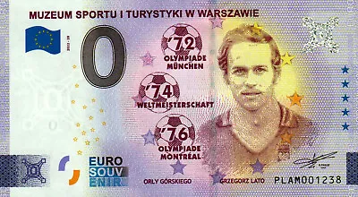£7.27 • Buy Zero Euro Bill - 0 Euro Bill - Poland - Muzeum Sportu - Grzegorz Lato 2022-20