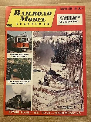 Railroad Model Craftsman Magazine January 1966 Boston Elevated Famous Type 5 • $14.99