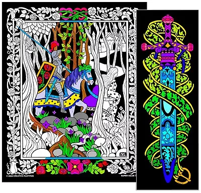 Knight Sword - Large 23x20 Inch Fuzzy Velvet Coloring Poster • $8.99