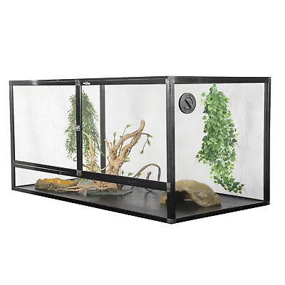 $176.99 • Buy Reptile Screen Cage Terrarium Chameleon Whole Mesh Enclosure Up To 110 Gal 