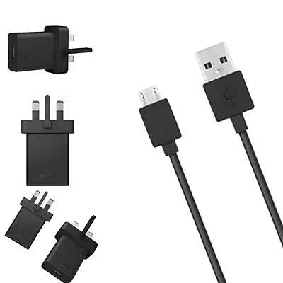 £2.75 • Buy Sony Mains Wall Plug Or Micro Usb Cable For Xperia J Z2 Tablet Wifi E1 Dual Tipo